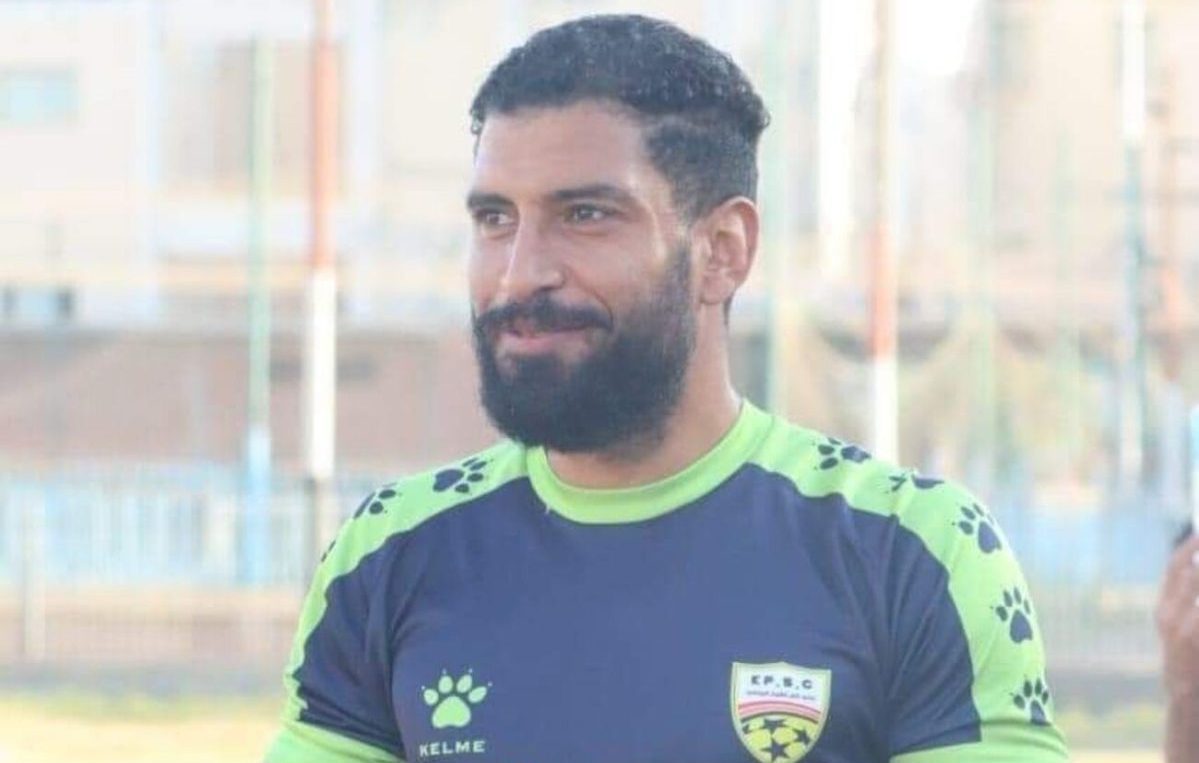 Footballer Mohamed Shawky of Kafr El Sheikh SC smiling