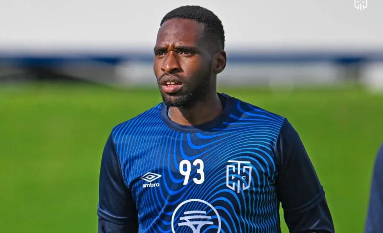 Cape Town City FC's Fortune Makaringe during training session