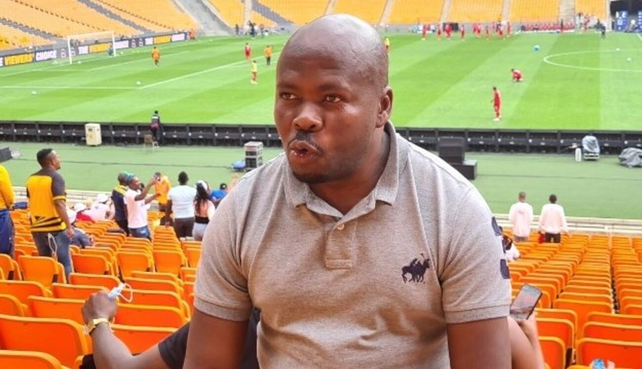 Germiston Ashfire United FC's Lesemang Matuka at FNB Stadium during a game