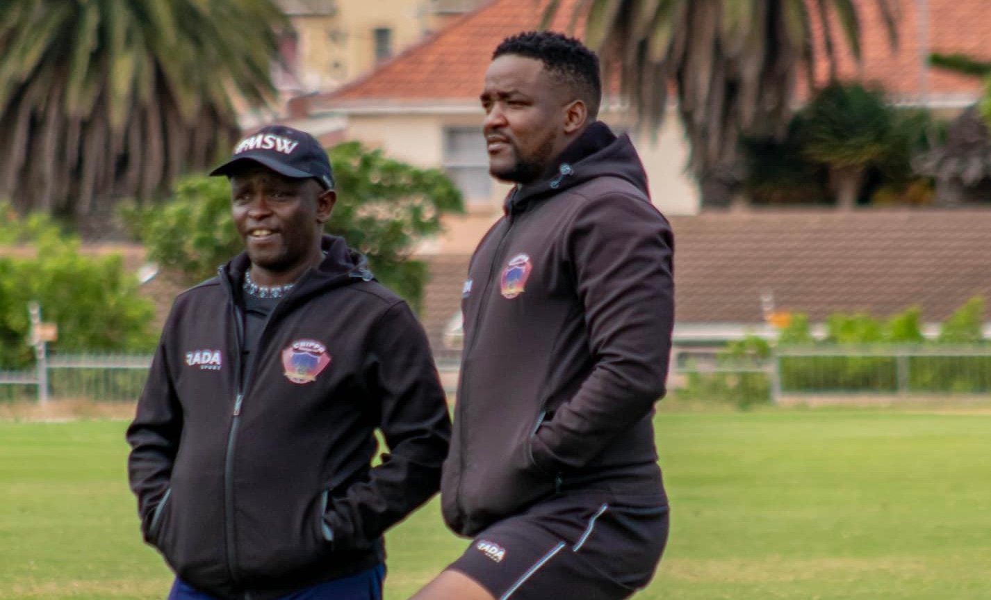 Former SuperSport United coaches Kwanele Kopo and Thabo September during training session 