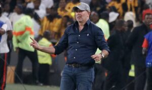 Kaizer Chiefs coach Nasreddine Nabi on the touchline
