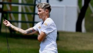 Janine van Wyk during JVW FC training session