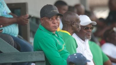 Joel Masutha watching a Baroka FC match