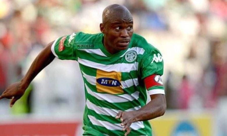 Joel Mogorosi in action as captain of Bloemfontein Celtic