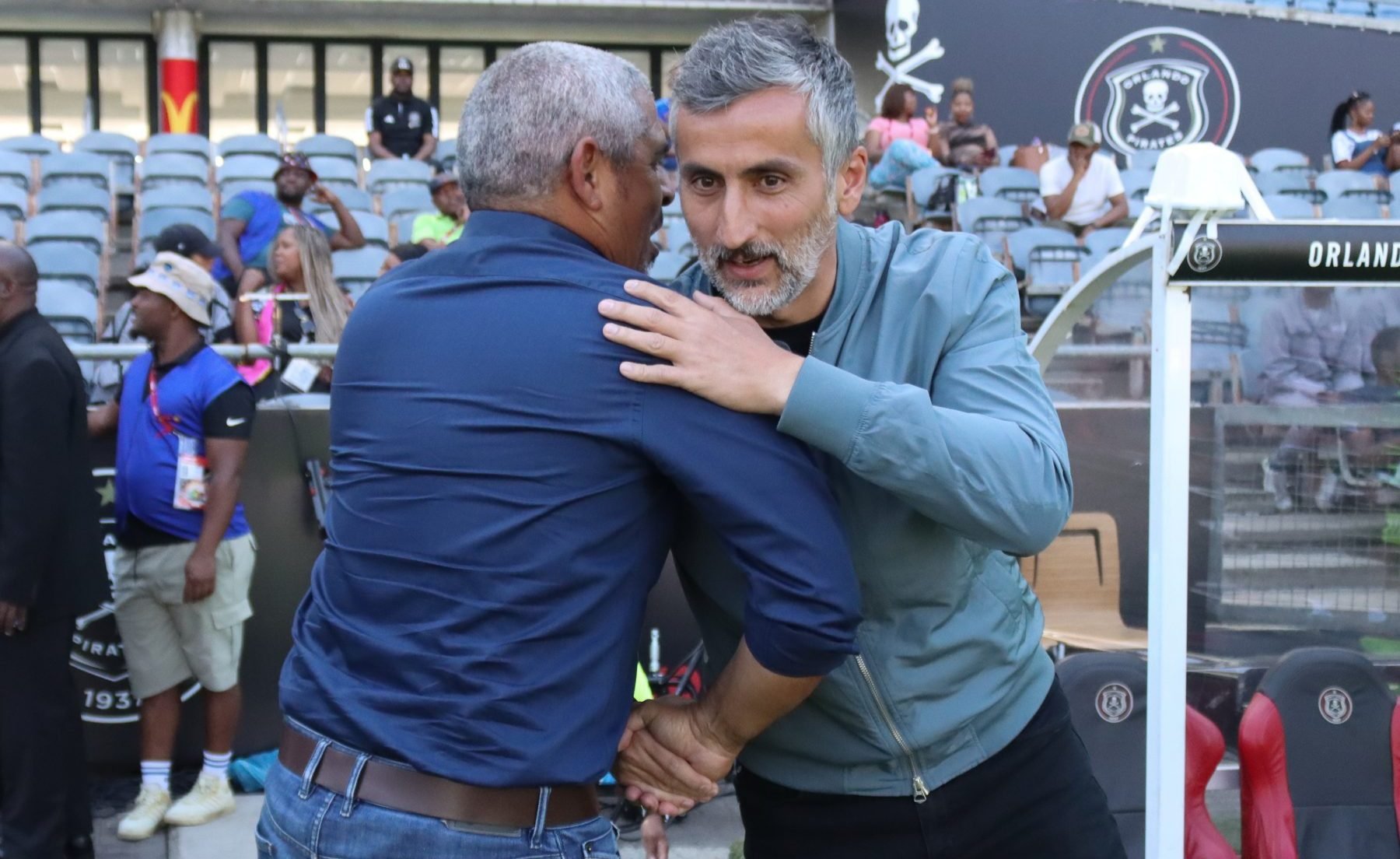 Jose Riveiro & Clinton Larsen greeting