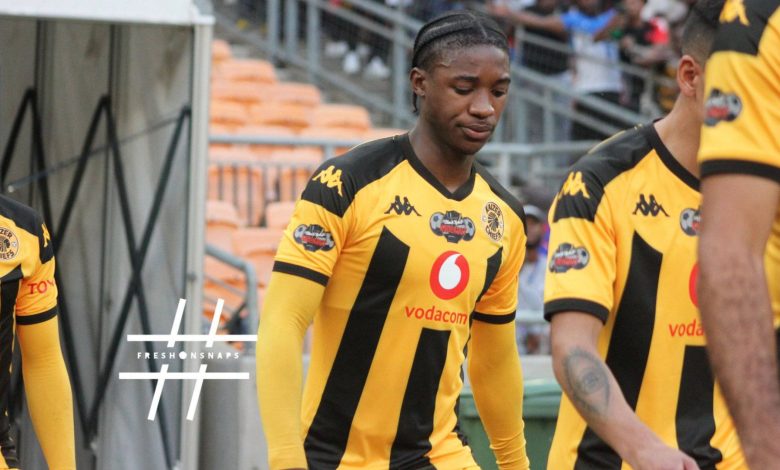 Kaizer Chiefs' Samkelo Zwane walking out to the pitch for the Mamelodi Sundowns game