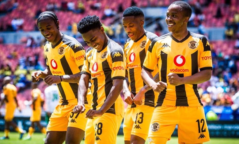 Kaizer Chiefs players celebrating a goal in the Home of Legends Cup