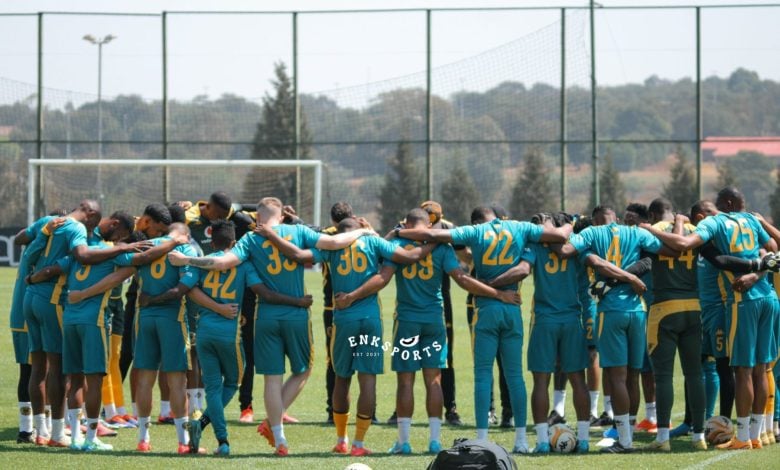 Kaizer Chiefs players at training in Naturena