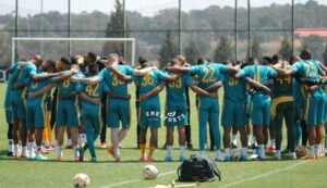 Kaizer Chiefs players at training
