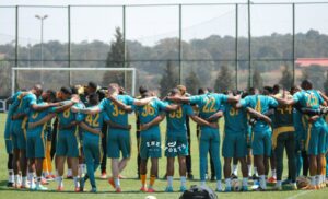 Kaizer Chiefs players at training in Naturena