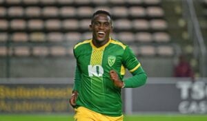 Golden Arrows striker Lungelo Nguse who's linked with Kaizer Chiefs