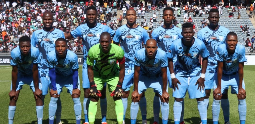 Magesi FC team at Orlando Stadium before their game against Happy Jele's former team Orlando Pirates 