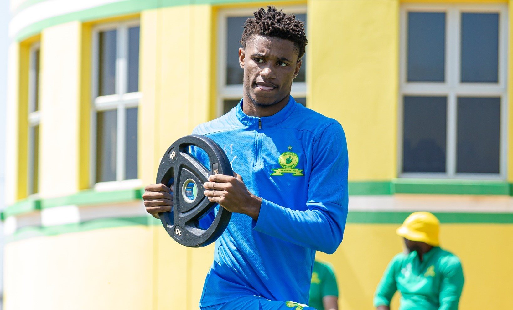 Malibongwe Khoza during Mamelodi Sundowns training session