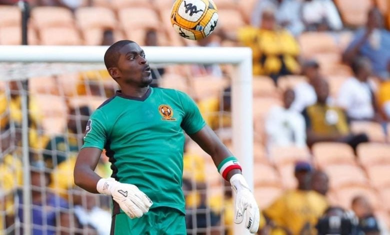 Steady Polokwane City FC goalkeeper Manuel Sapunga in action