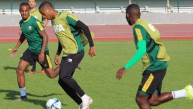 Mihlali Mayambela in Bafana Bafana colours