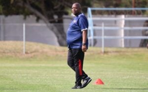 Morena Ramoreboli during a Jwaneng Galaxy training session