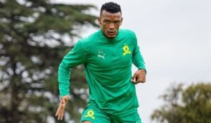 Mothobi Mvala at Mamelodi Sundowns training