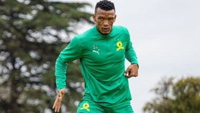 Mothobi Mvala at Mamelodi Sundowns training