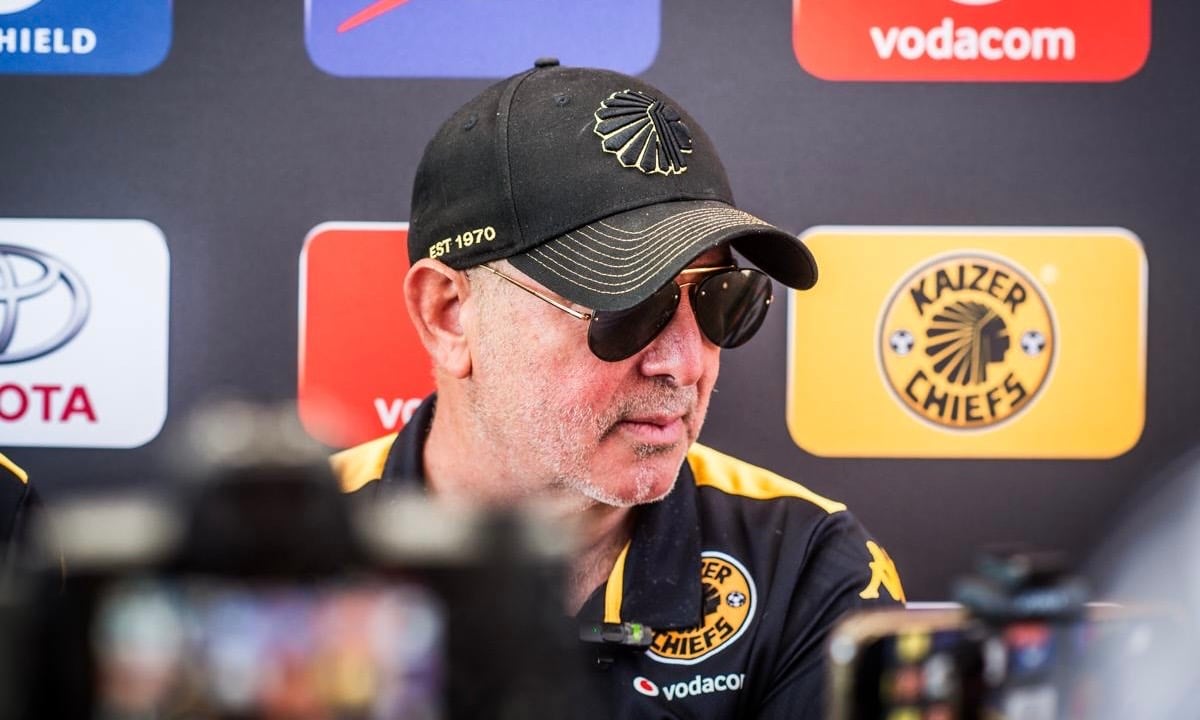 Kaizer Chiefs coach Nasreddine Nabi speaking to the media