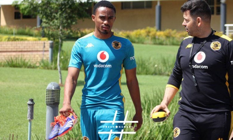 Njabulo Blom of Kaizer Chiefs before a training session at Naturena