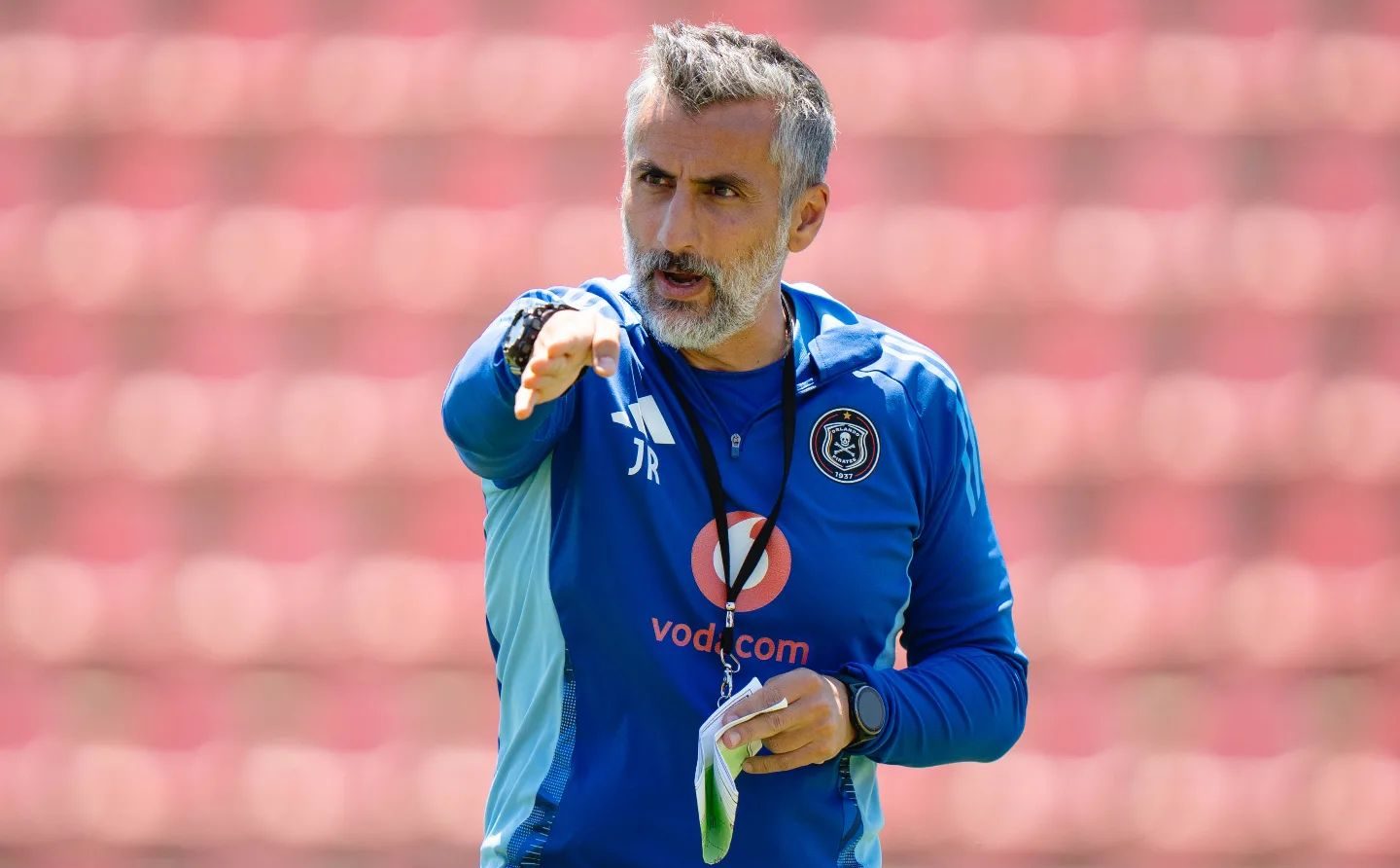 Orlando Pirates head coach Jose Riveiro during a training session