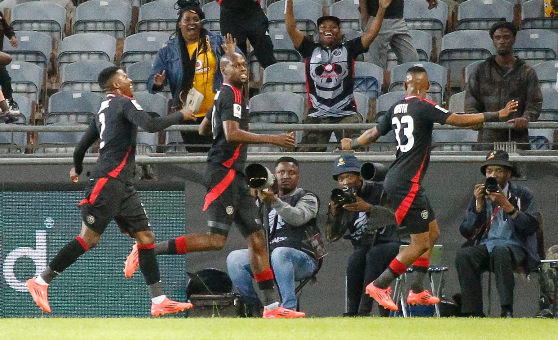 Orlando Pirates in action against Richards Bay FC at Orlando Stadium