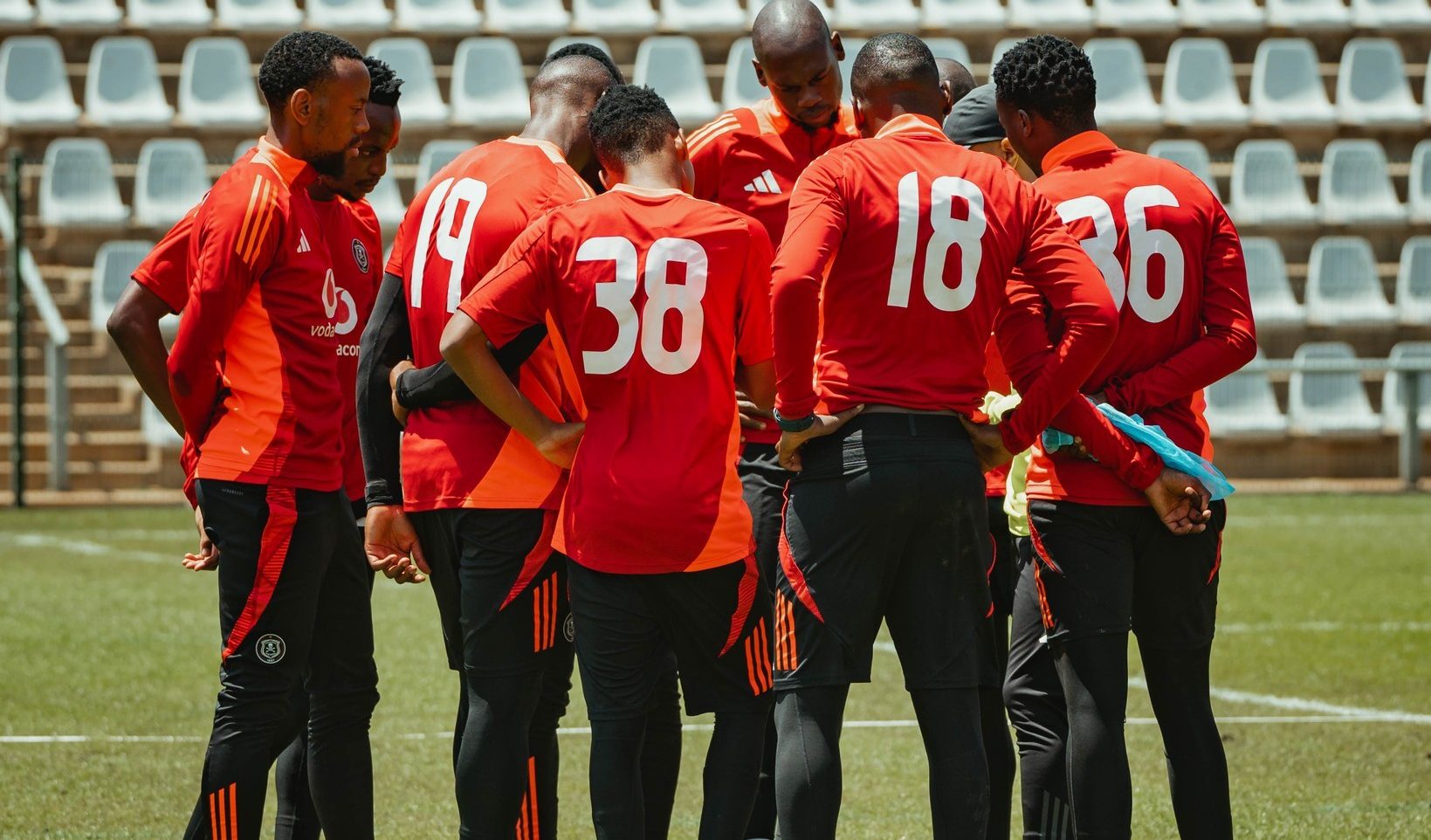 Orlando Pirates players during training session