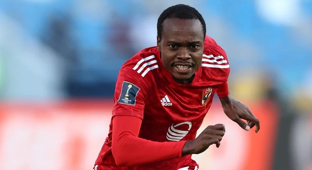 Percy Tau during Al Ahly match