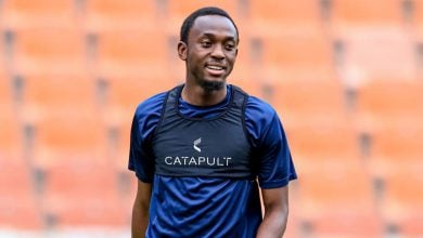 Peter Shalulile at training with Namibia