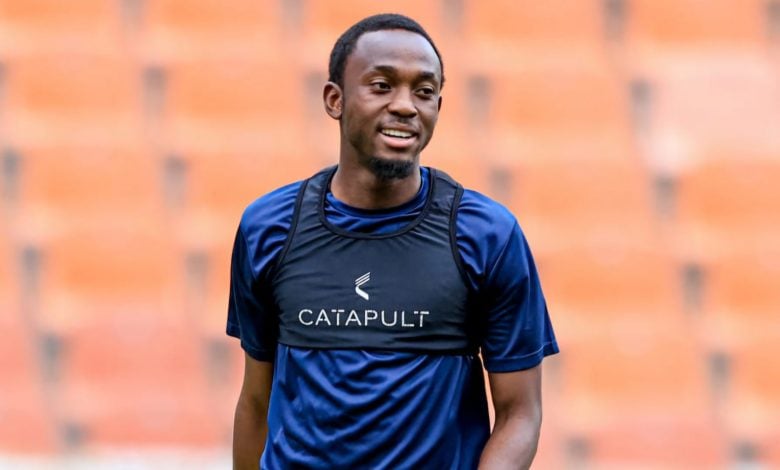 Peter Shalulile at training with Namibia