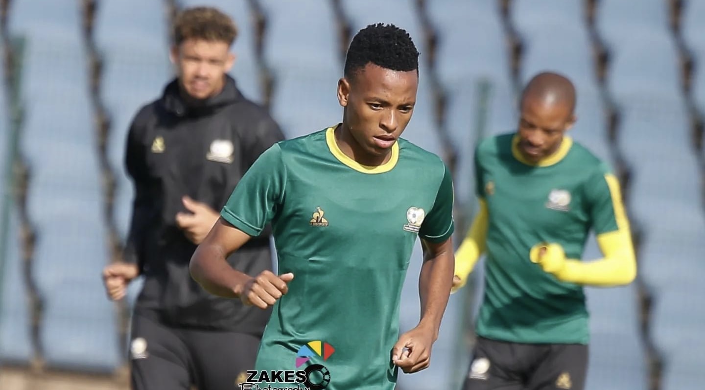 Relebohile Mofokeng during Bafana Bafana at Dobsonville Stadium