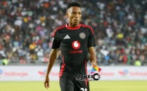 Relebohile Mofokeng during Orlando Pirates match in the Betway Premiership
