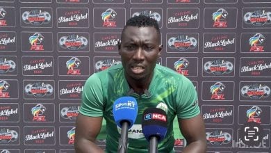 AmaZulu FC goalkeeper Richard Ofori speaking during the media open day