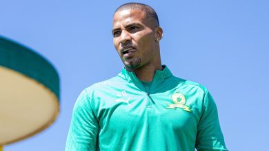 Rivaldo Coetzee at Mamelodi Sundowns training session