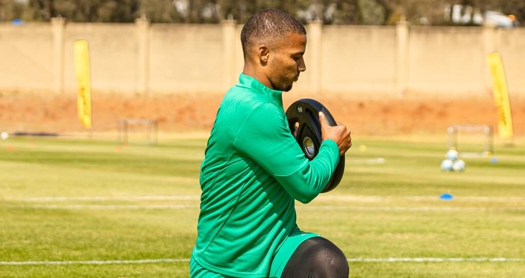 Rivaldo Coetzee during Mamelodi Sundowns training