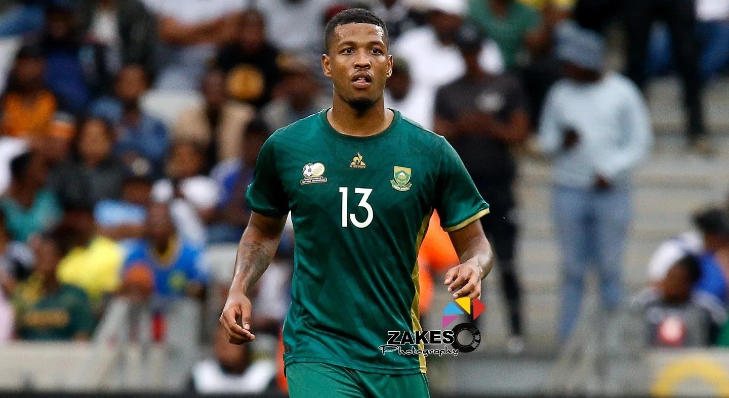 Rushwin Dortley in action for Bafana Bafana