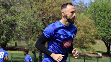 Samir Nurkovic during training session at SuperSport United