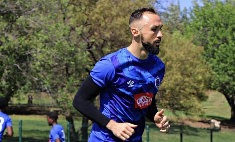 Samir Nurkovic during training session at SuperSport United