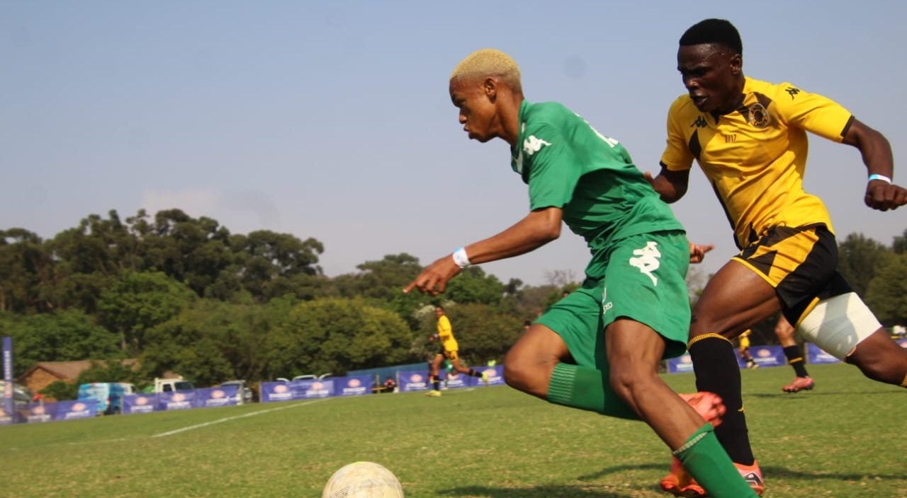 Sechaba Gaseitsiwe in action against Kaizer Chiefs juniors