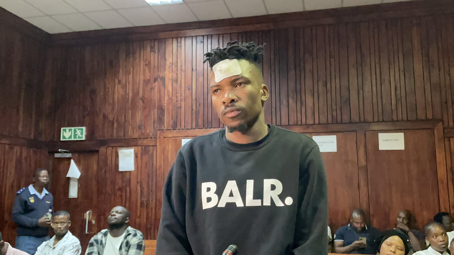 Sekhukhune United winger Shaune Mogaila during his first court appearance on Friday. 