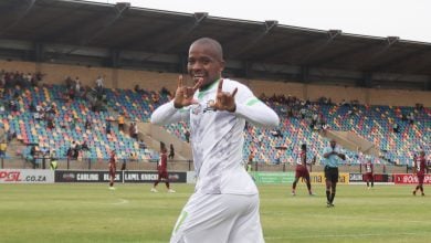 Siyabulela Shai celebrates a goal for Gallants