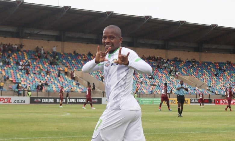 Siyabulela Shai celebrates a goal for Gallants