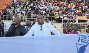 Solly Makhubela at Old Peter Mokaba Stadium after promotion