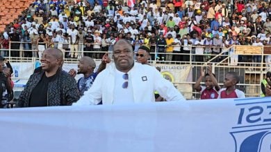 Solly Makhubela at Old Peter Mokaba Stadium after promotion