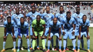 Magesi FC line up for their match against Orlando Pirates