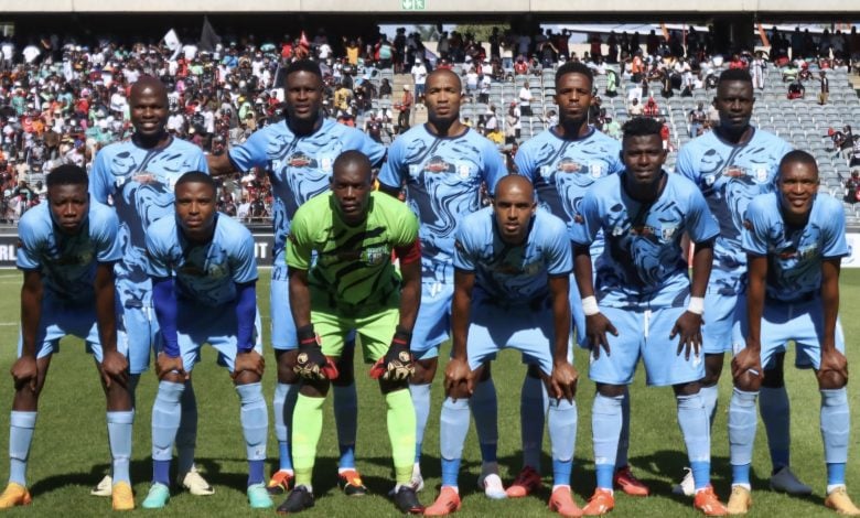 Magesi FC line up for their match against Orlando Pirates