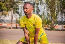 Thabo Rakhale during Township Rollers training session