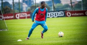 Thatayaone Ditlhokwe during Kaizer Chiefs training session