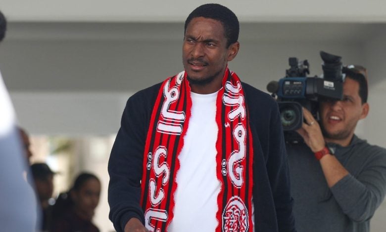 Wydad Casablanca's Rulani Mokwena walking before a game