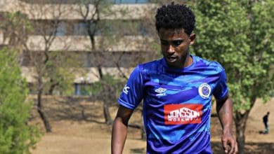 SuperSport United attacker Abubeker Nasir during training session